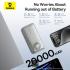 Baseus Free2Pull 20000mAh Power Bank with Built-in Retractable Type-C Cable for Laptop - 65W Fast Charging, Digital Display - Black